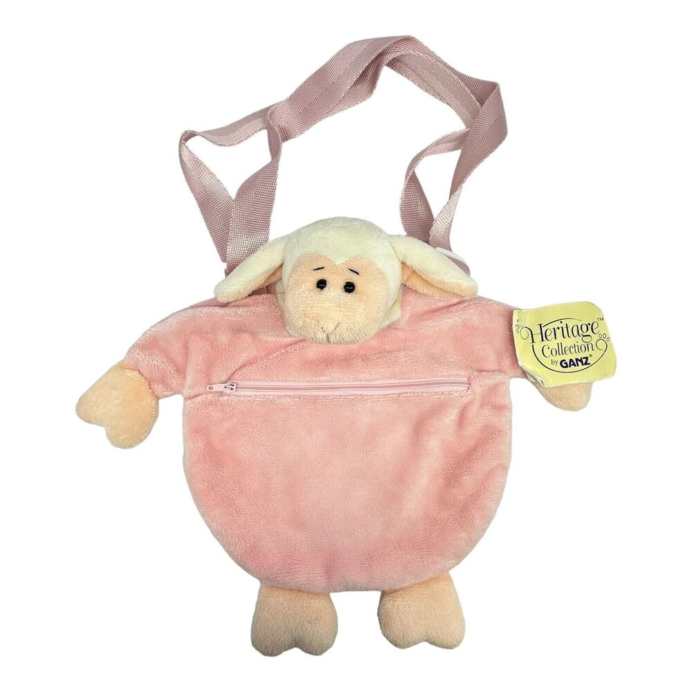 Ganz Heritage Collection EASTER POUCH Lamb Pink Zipper Bag HE5907 Rare